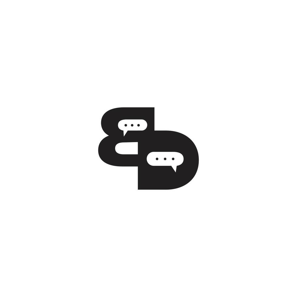 BD Chatting Letter logo vector