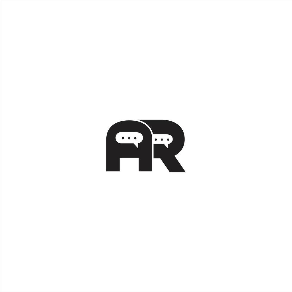 AR Chatting Letter logo vector