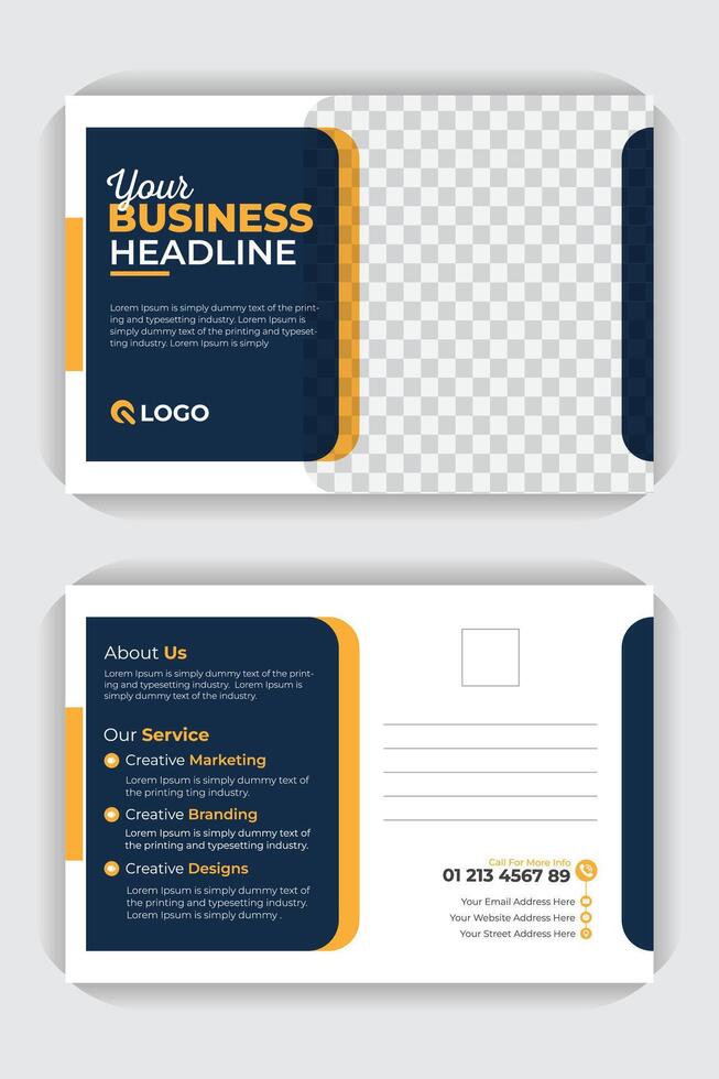 Stylish business postcard design. Modern design and Colorful stylish background vector