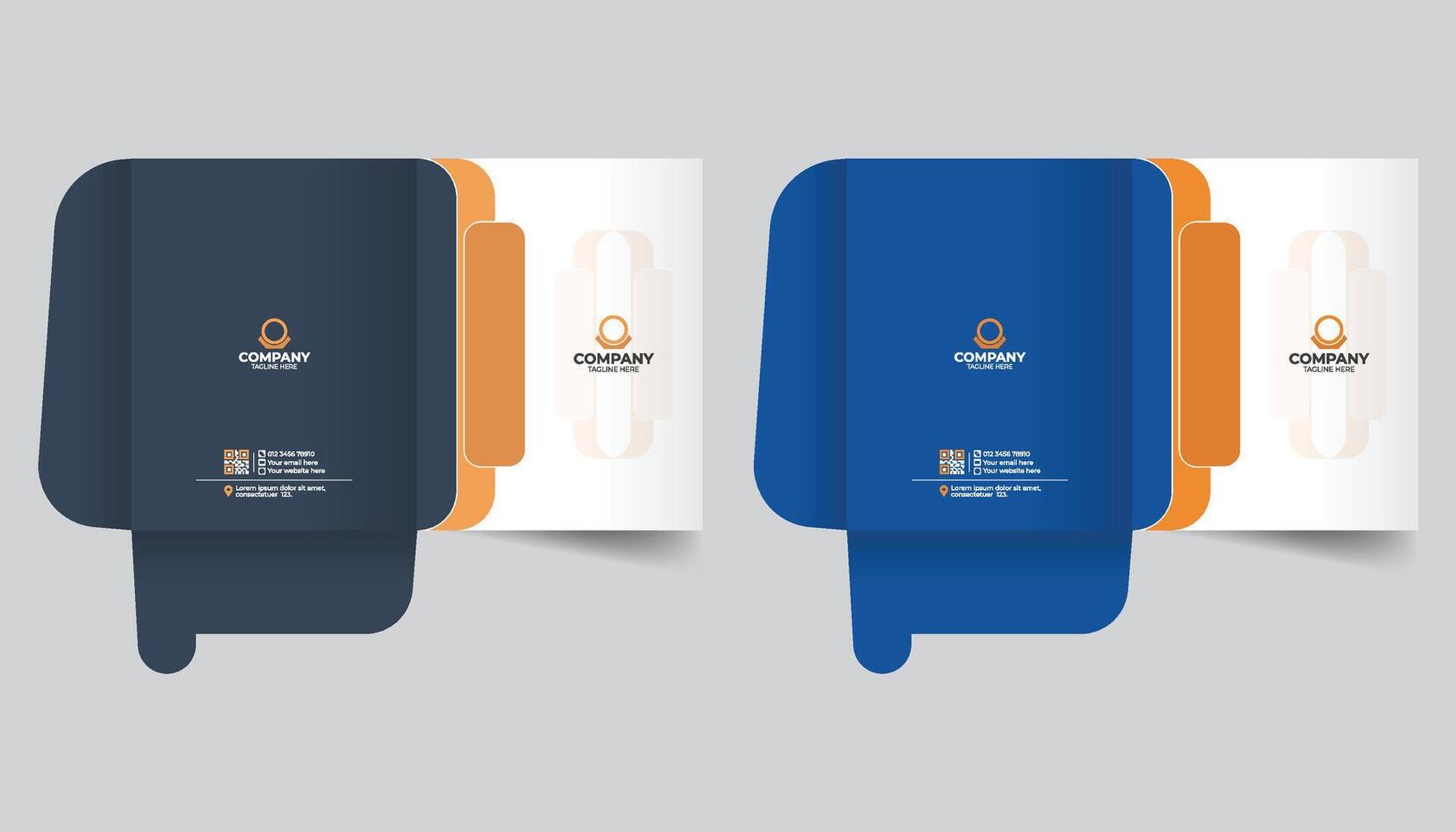 Stylish and creative colorful Report cover template, presentation folder template, cover design for folder vector