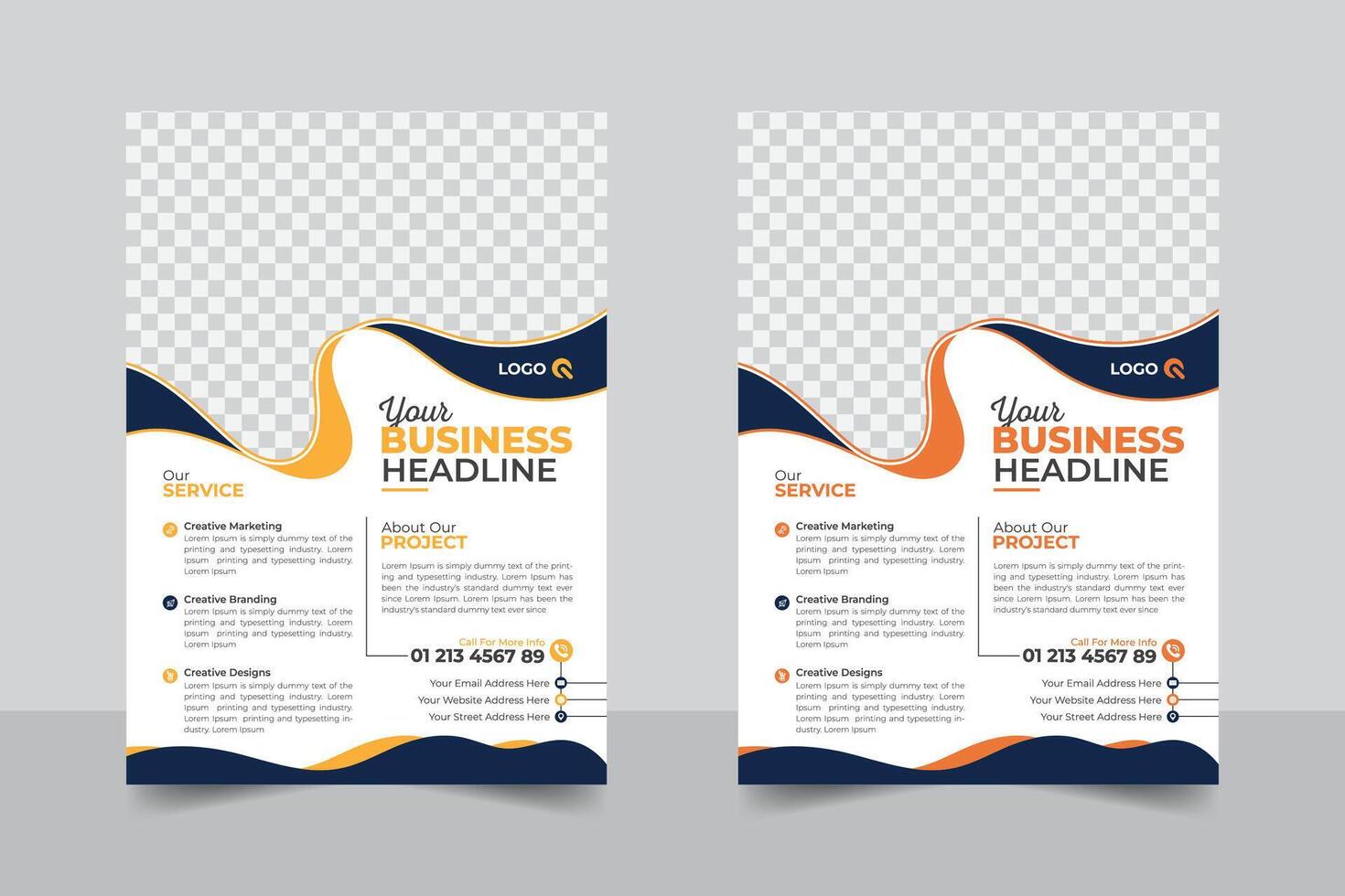 Agency poster design. Business proposal modern abstract style business flyer design vector