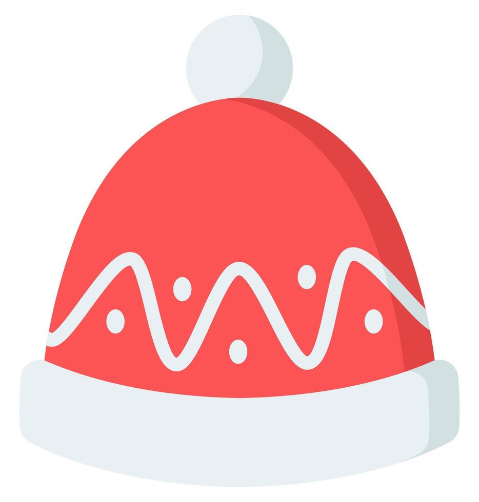 Winter hat icon in flat design isolated on white background. vector