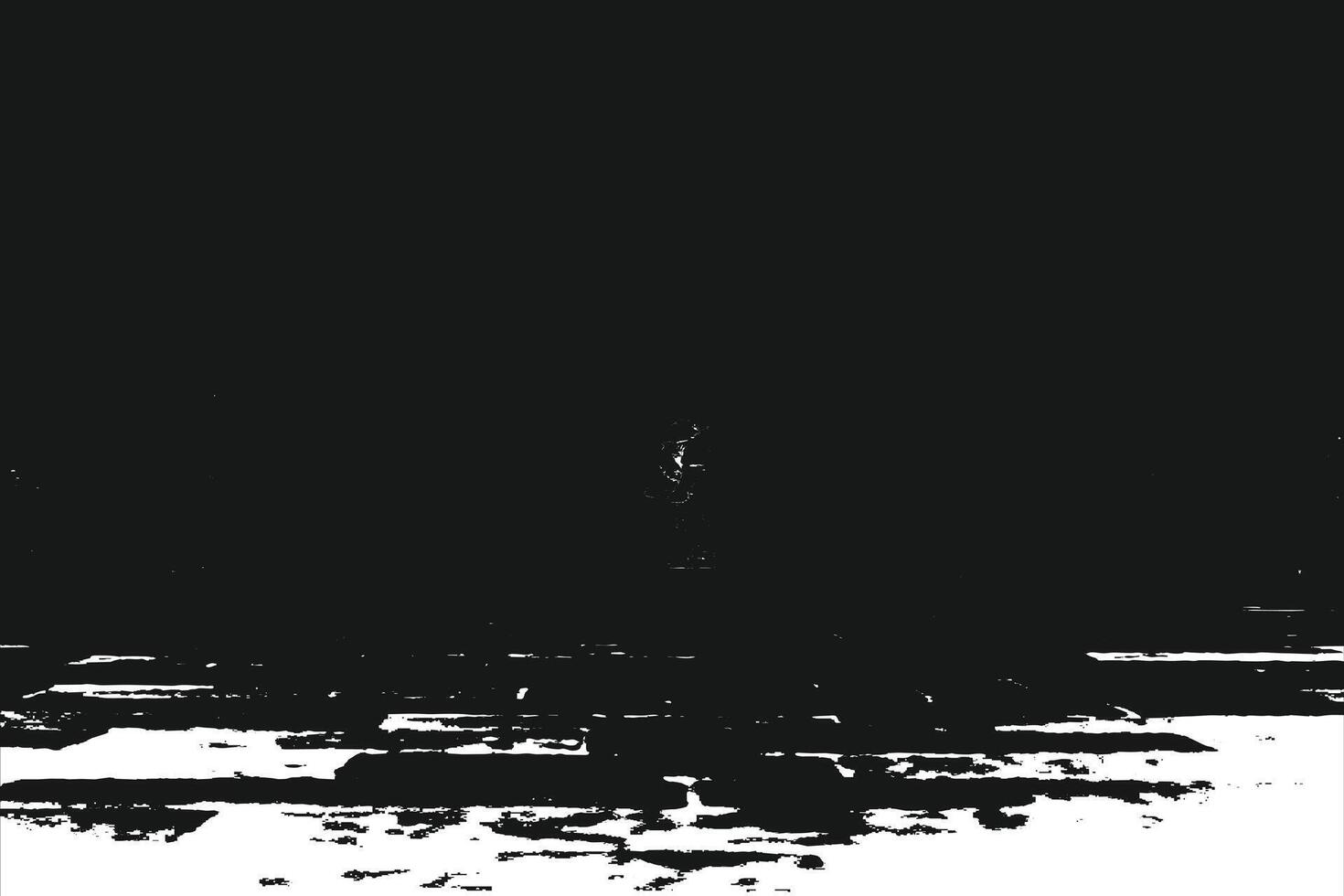 A black and white photo of a beach with a person standing in the foreground vector