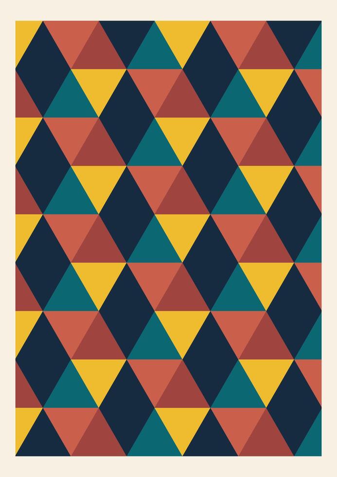 Abstract colorful poster with rectangle geometric shapes. Modern Memphis minimalist flat art vector
