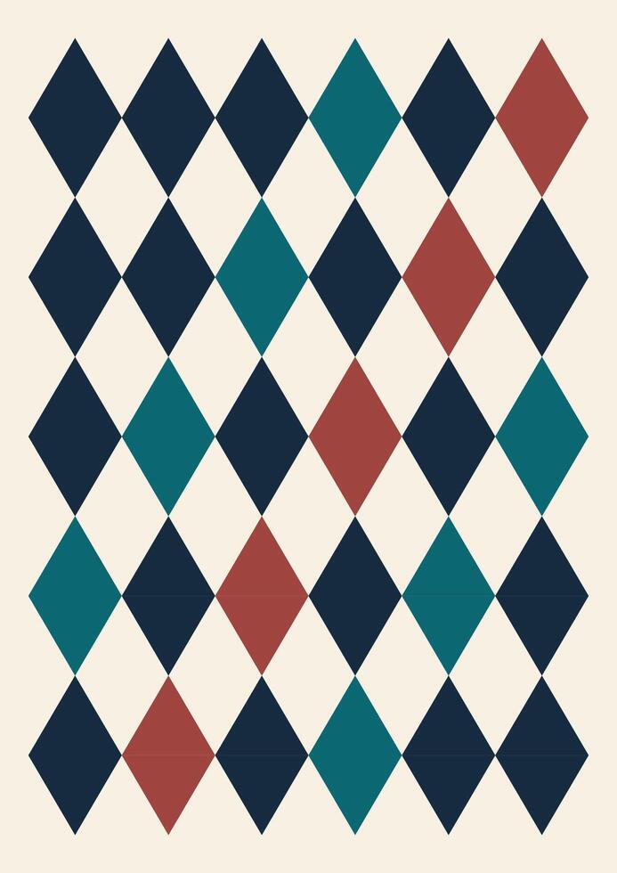 Modern abstract geometric poster with rectangles. Retro Memphis style background vector