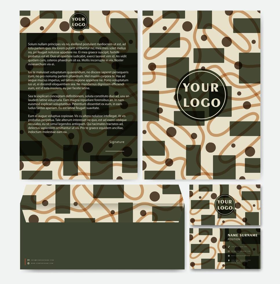 Corporate identity business set. Modern stationery template design. Brochure, flyer design vector