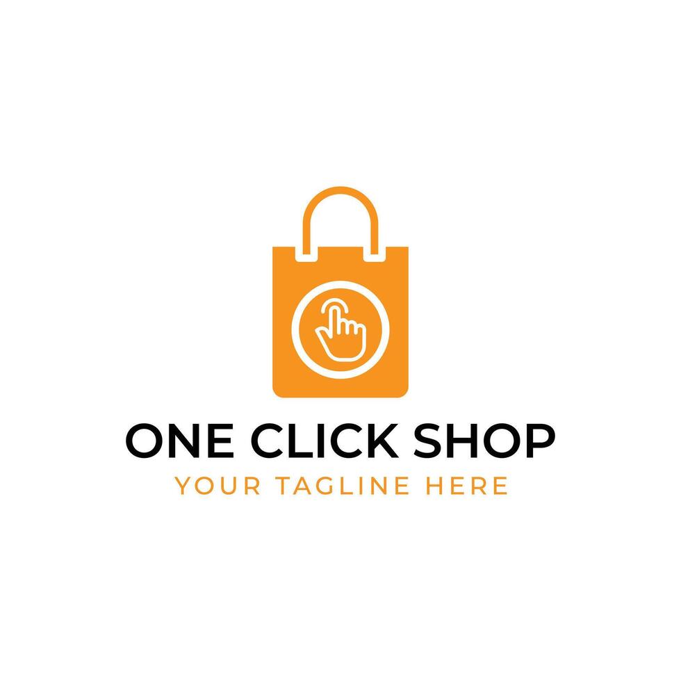 one click shop Logo vector