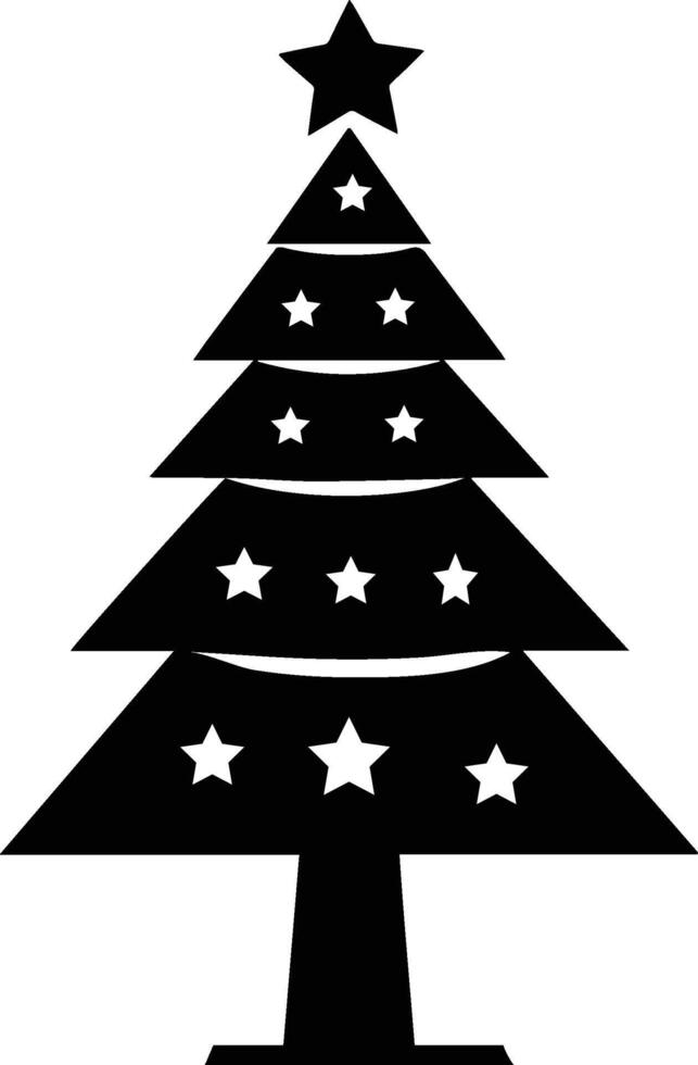 Christmas tree silhouette christmas tree vector