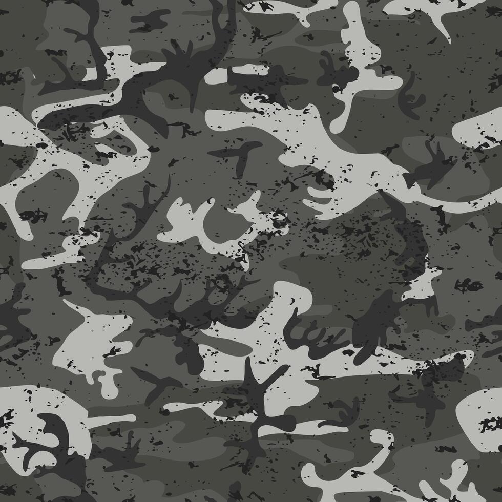 Military camouflage army fabric seamless pattern grunge vector