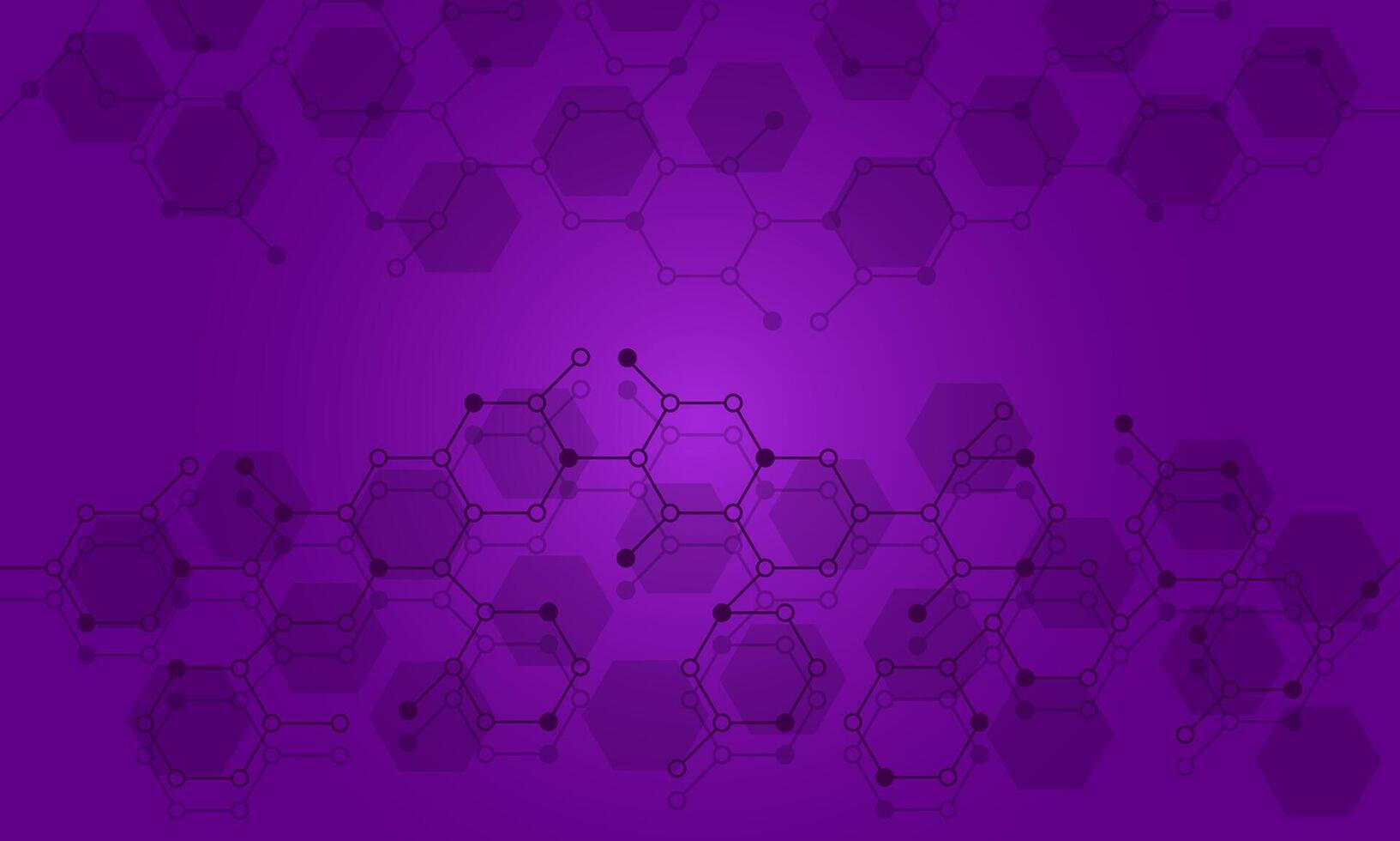 Hexagonal purple background with process flow chart vector