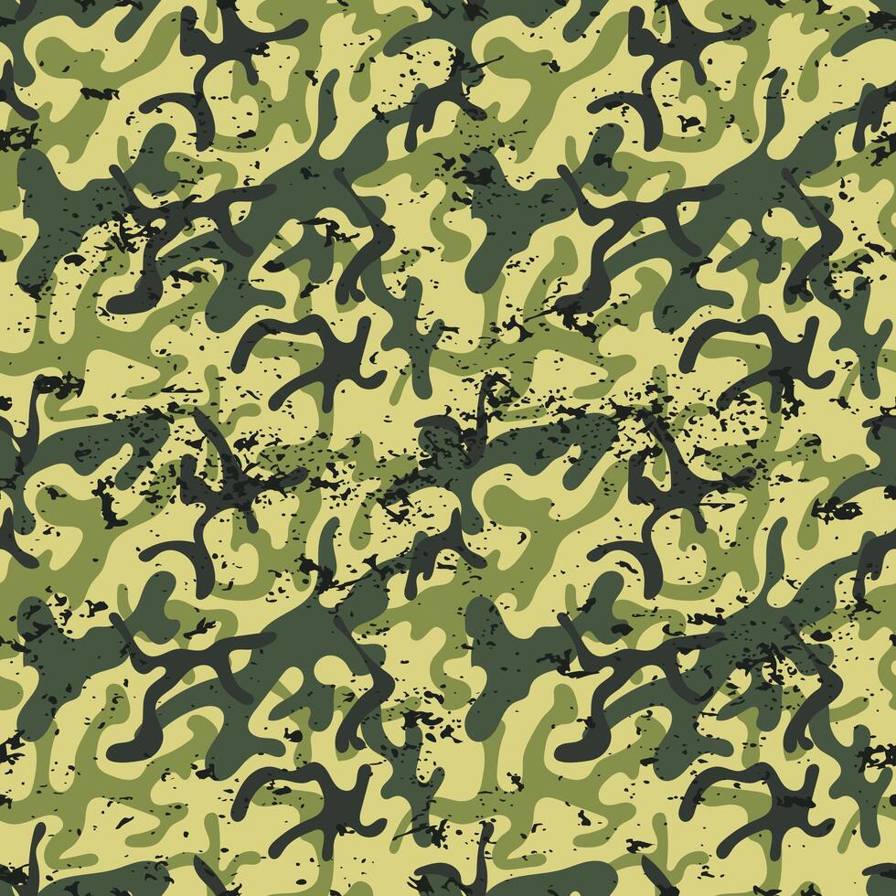 Abstract seamless pattern green camouflage grunge vector