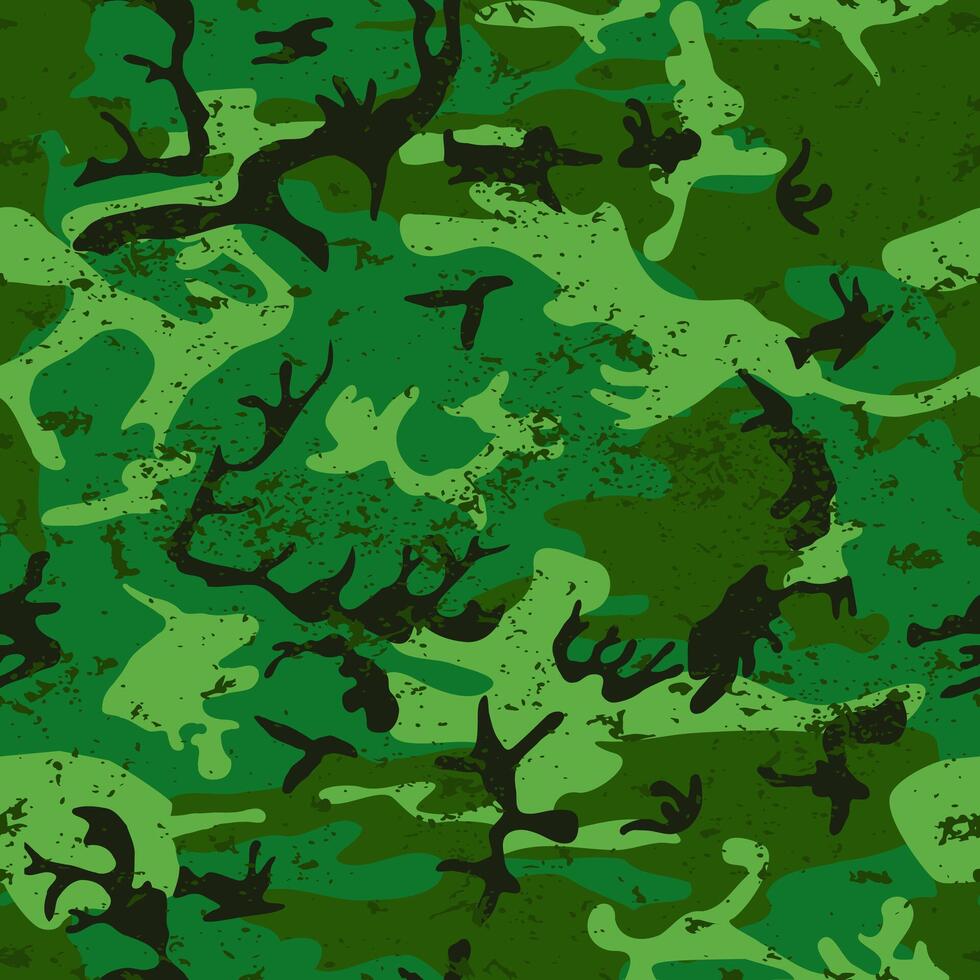 Bright green seamless pattern camouflage grunge vector
