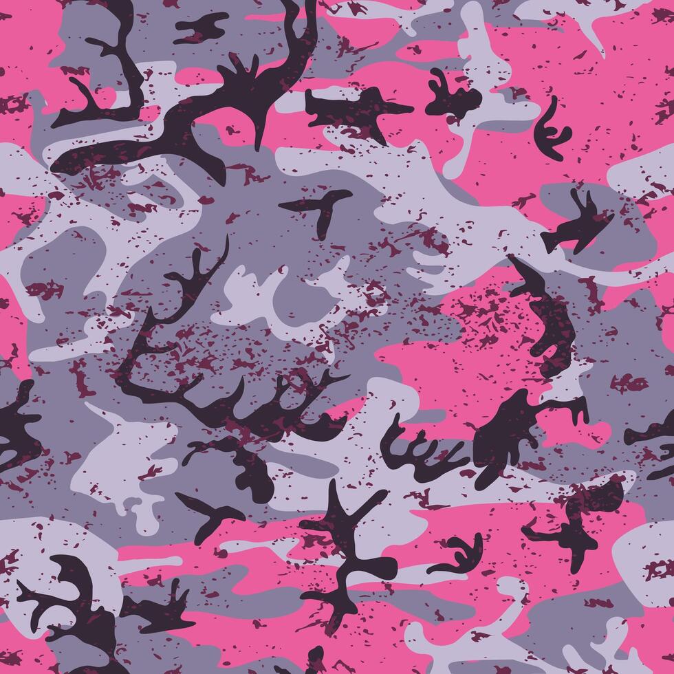 Pattern seamless camouflage pink shade grung vector