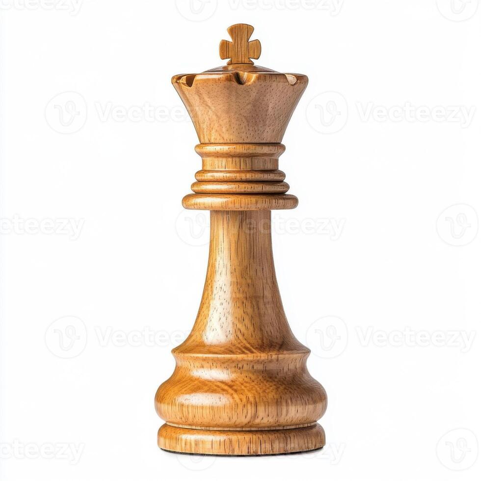 Chess king standing isolated on white background photo