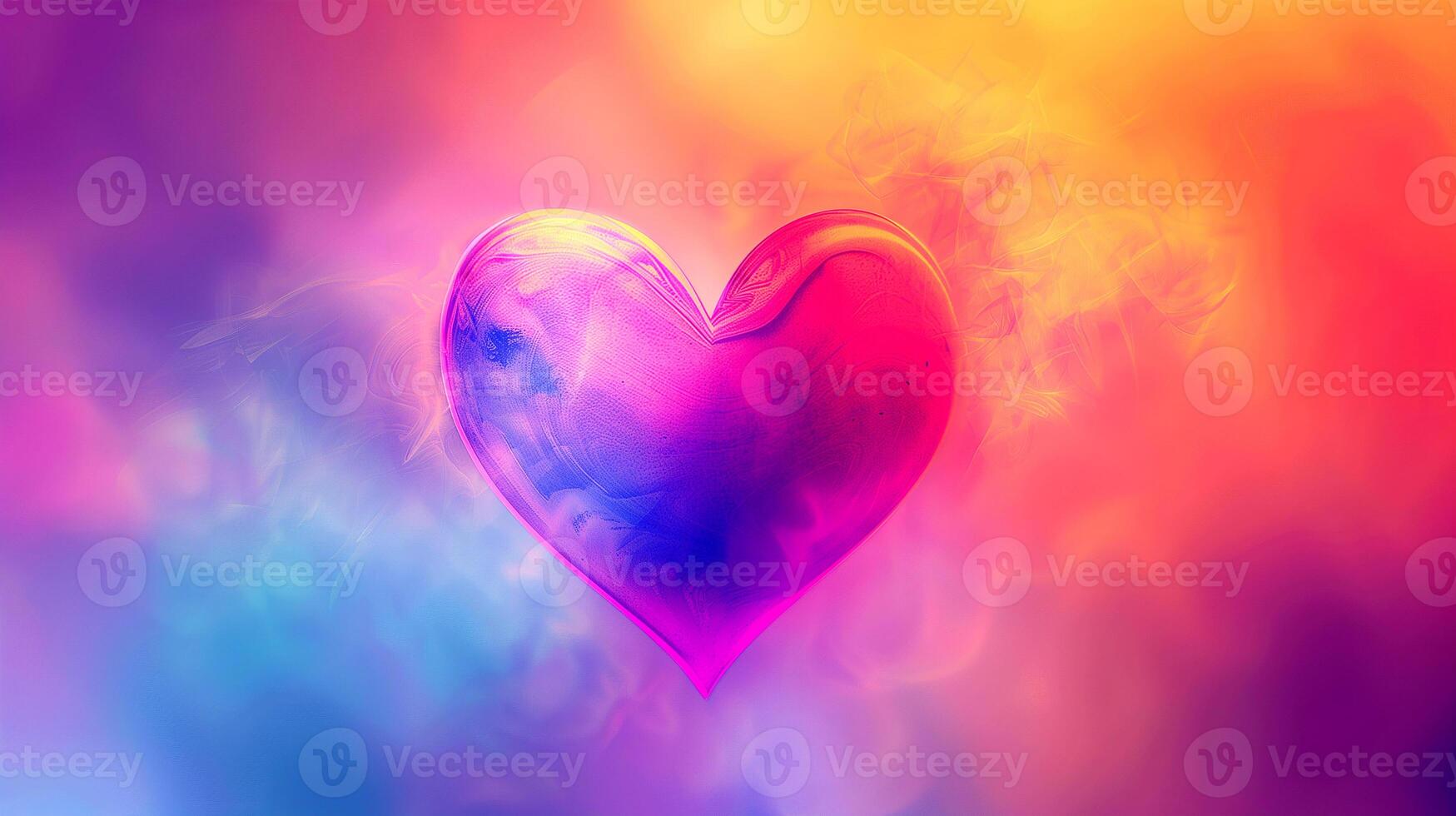 Blurred Gradient Background with Heart Shape photo
