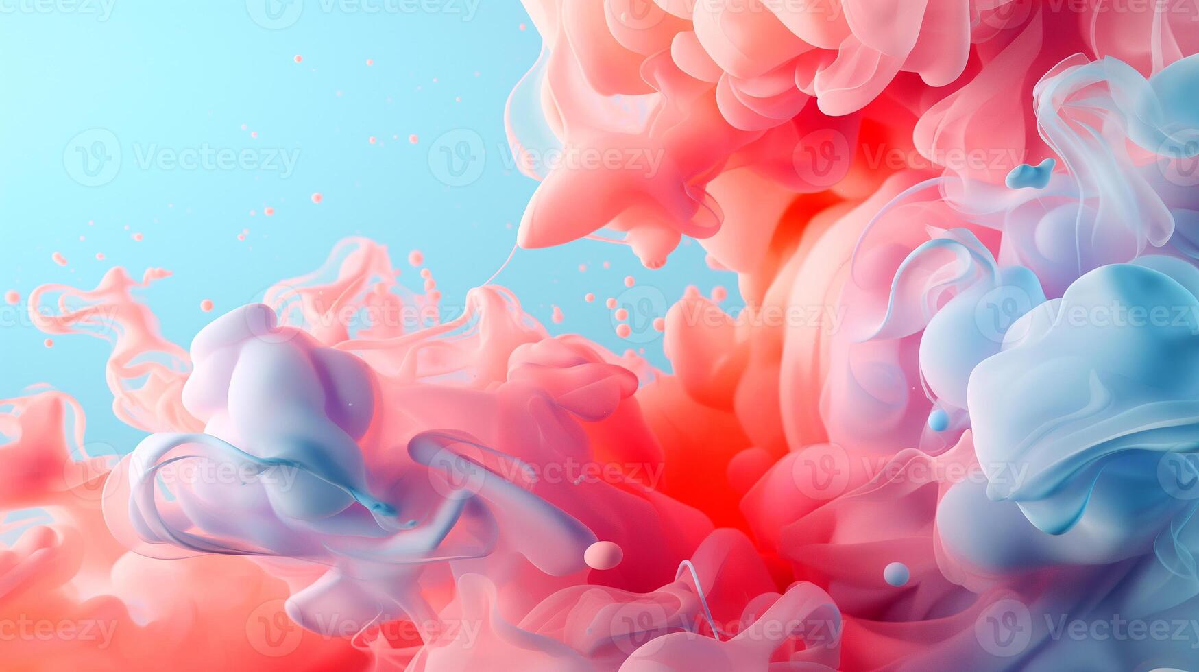 Abstract Pastel Coral Pink Painted Background with Soft Color Gradients photo