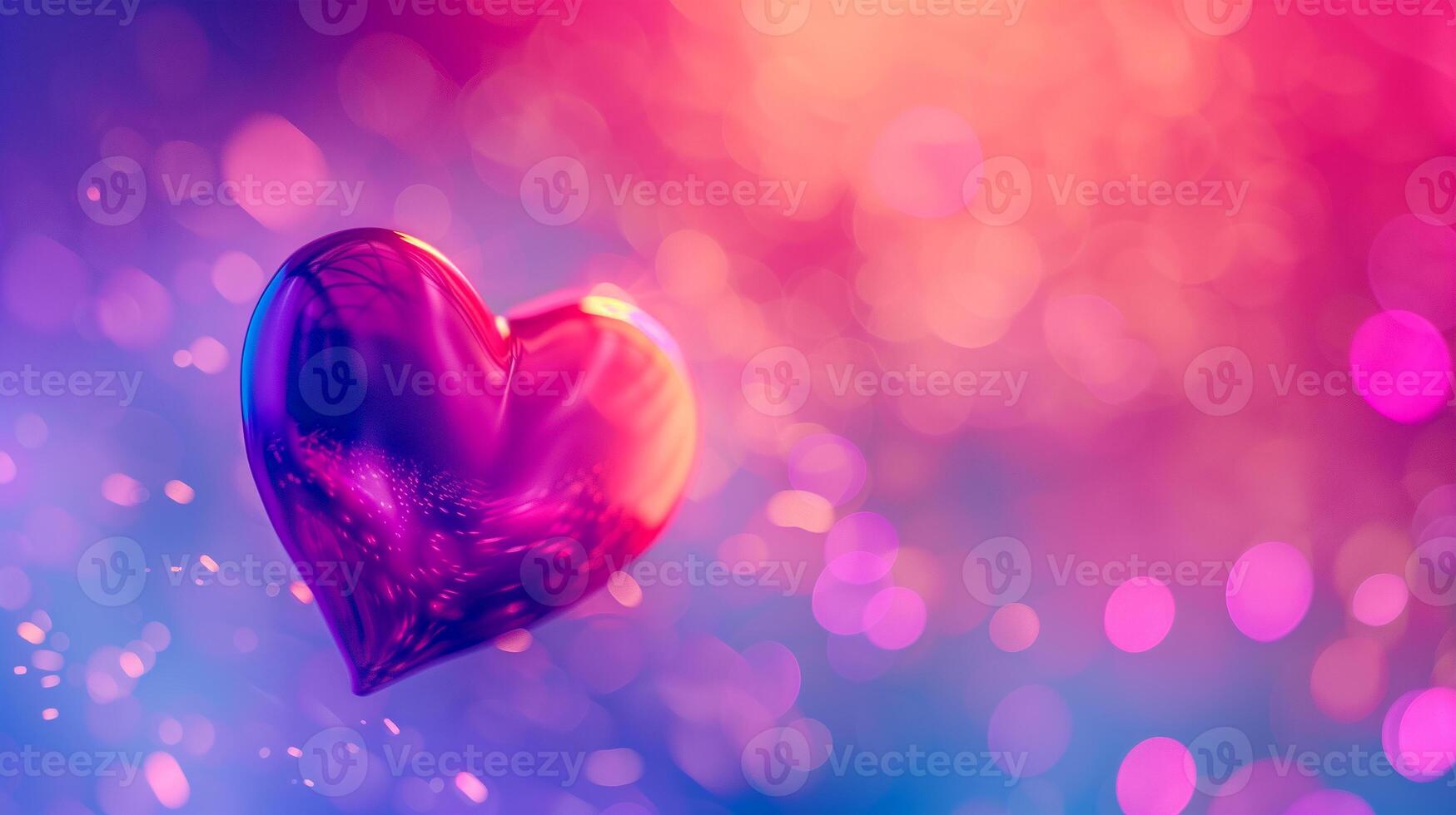 Blurred Gradient Background with Heart Shape photo