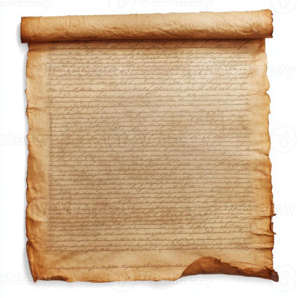 Declaration of Independence isolated on white photo