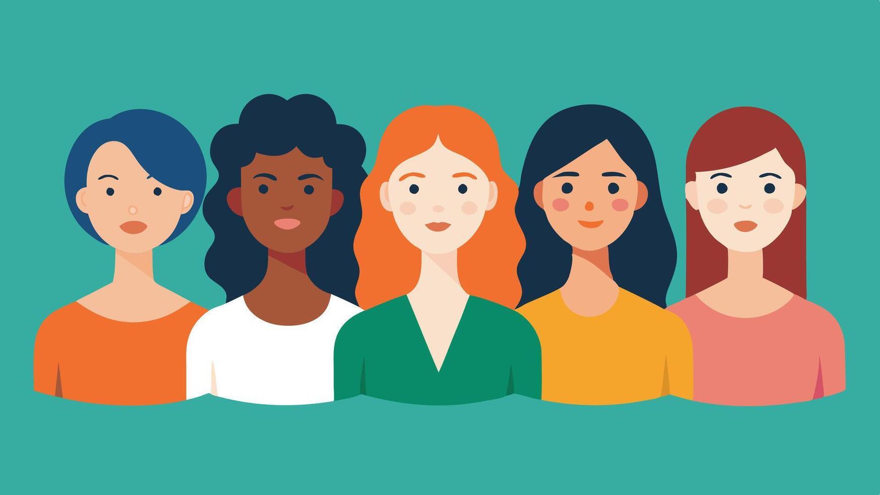 Diverse Women Portraits vector