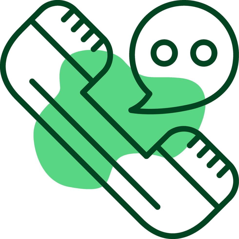 Help line Outline Style Icon vector