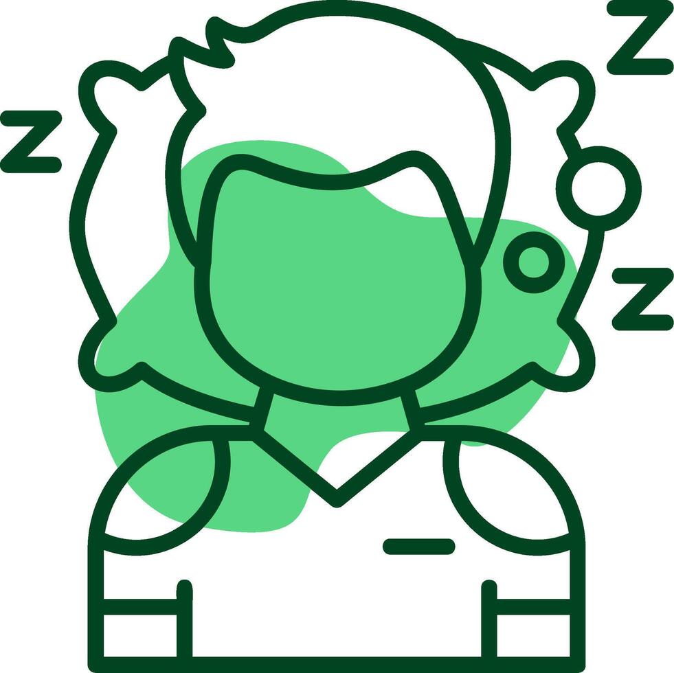 Sleeping Outline Style Icon vector