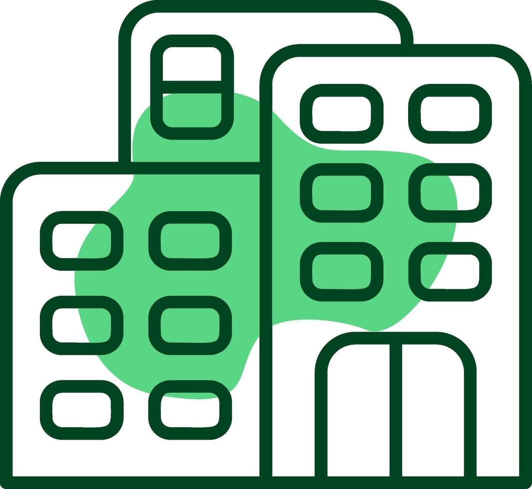 Hospital building Outline Style Icon vector