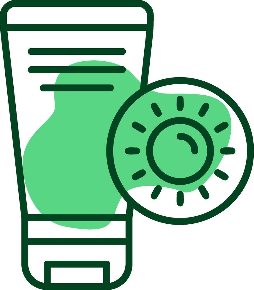 Sun block Outline Style Icon vector