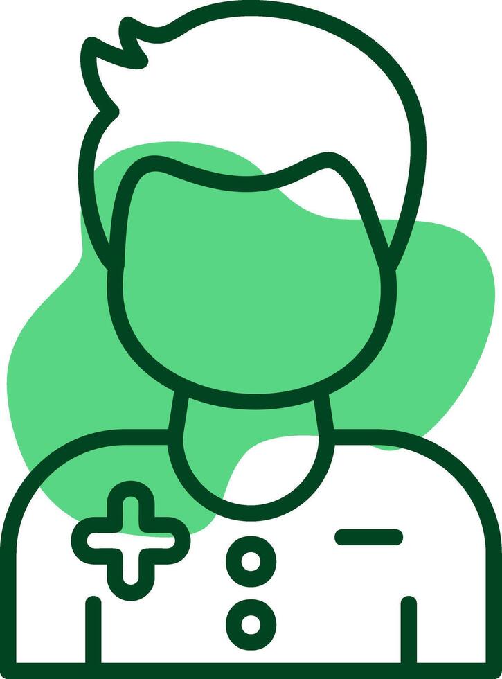 Male Patient Outline Style Icon vector