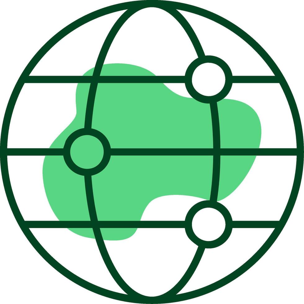 Global Outline Style Icon vector