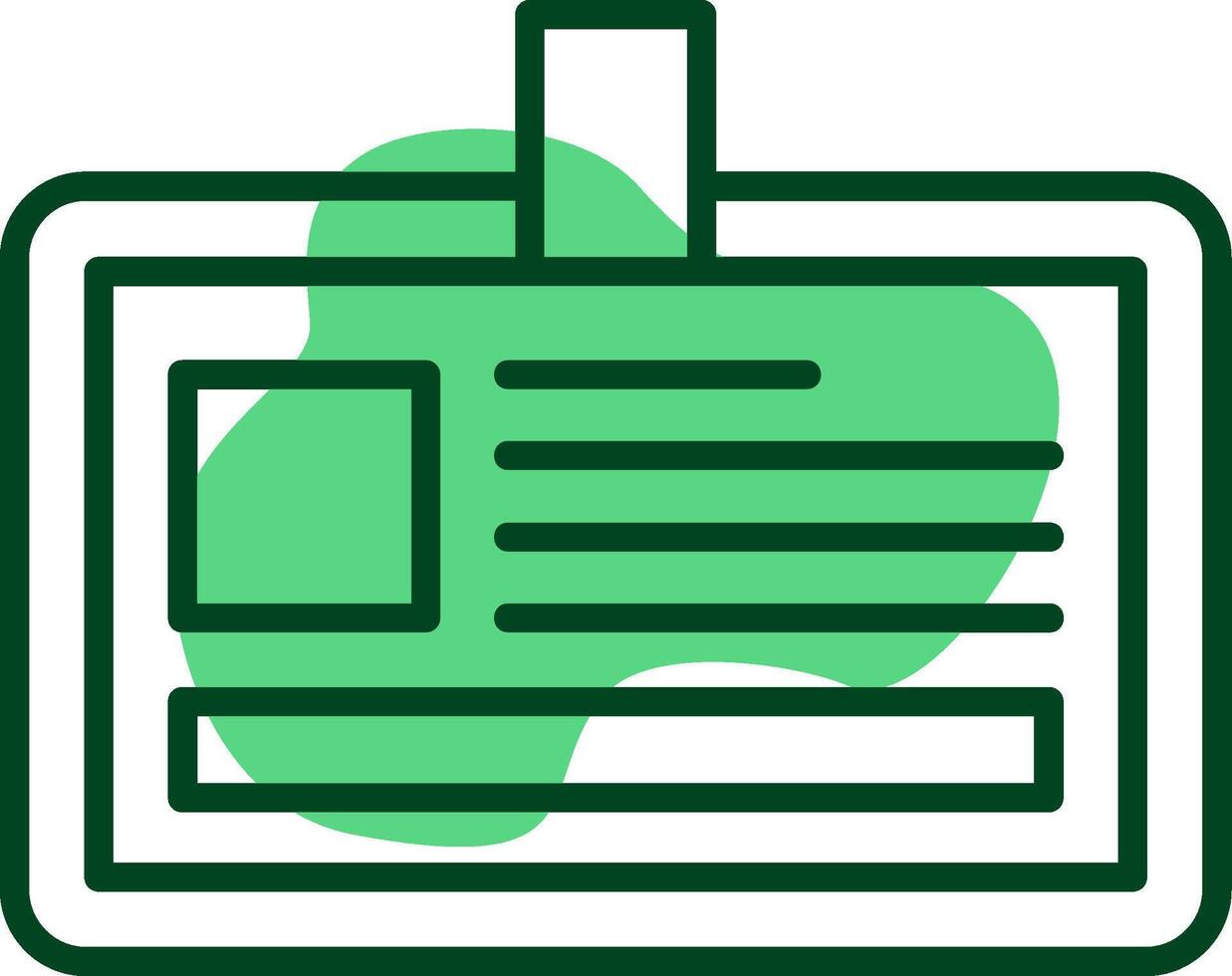 Identification card Outline Style Icon vector