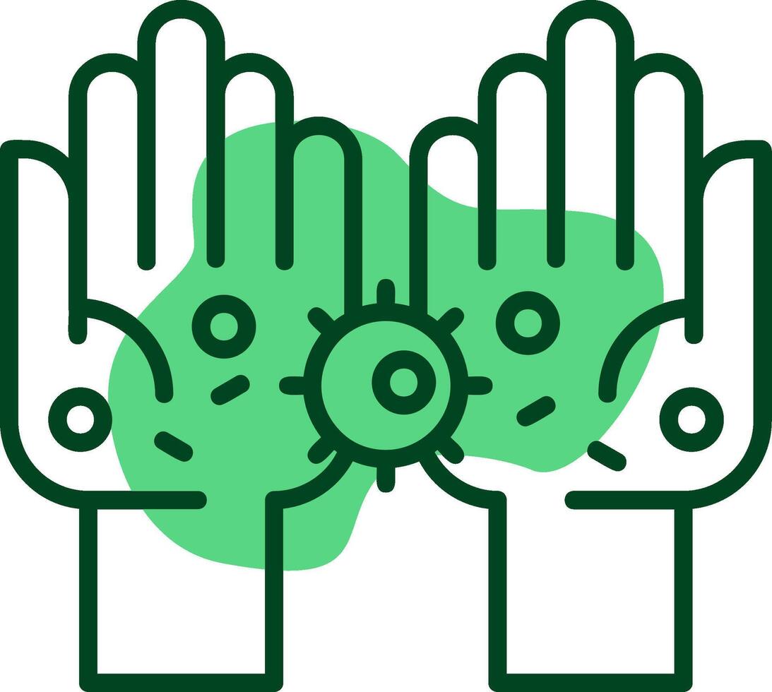 Dirty hands Outline Style Icon vector