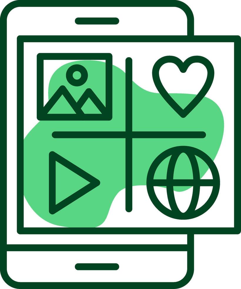 Convergence Outline Style Icon vector