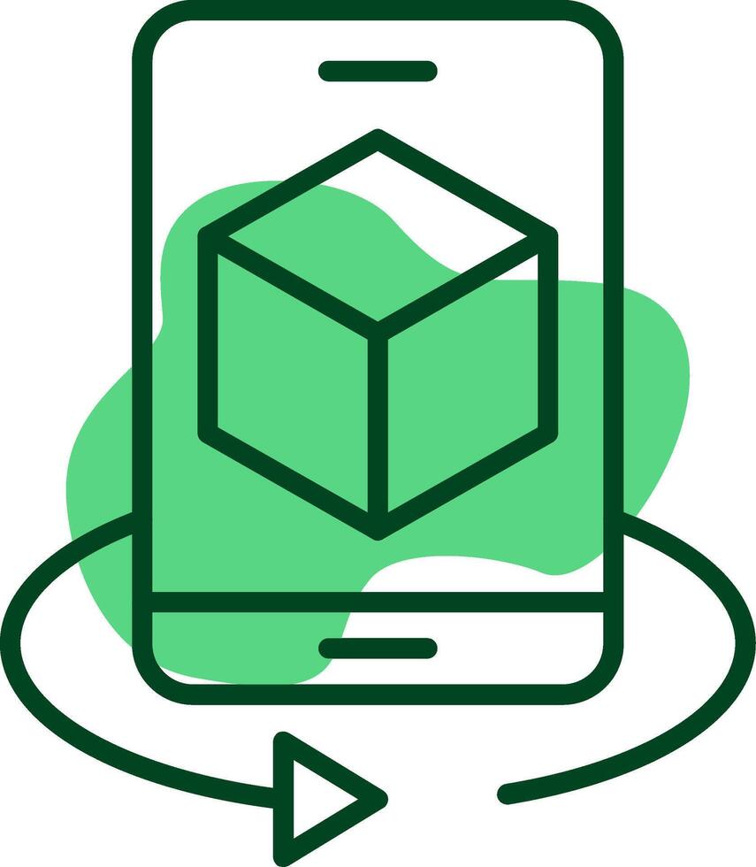 3d modeling Outline Style Icon vector