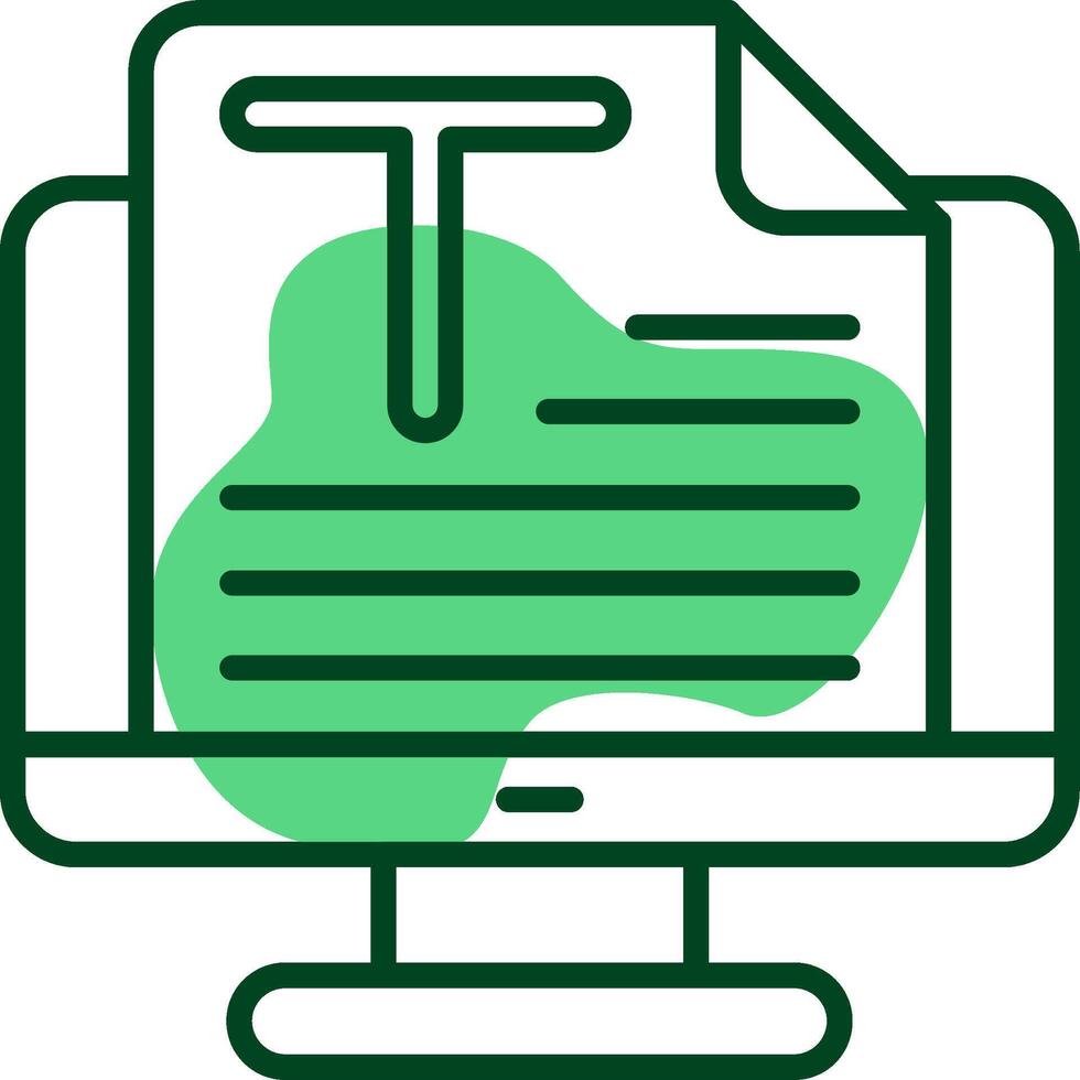 Text Outline Style Icon vector