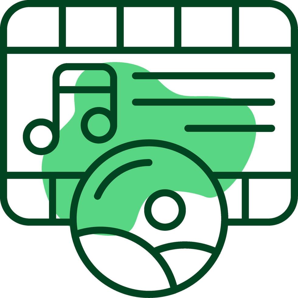 Media Outline Style Icon vector