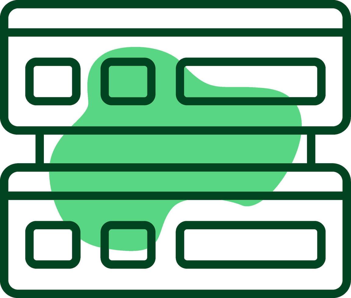 Server Outline Style Icon vector
