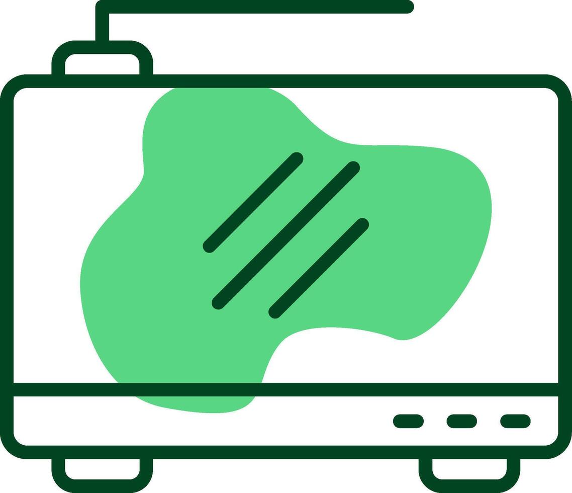 Television Outline Style Icon vector