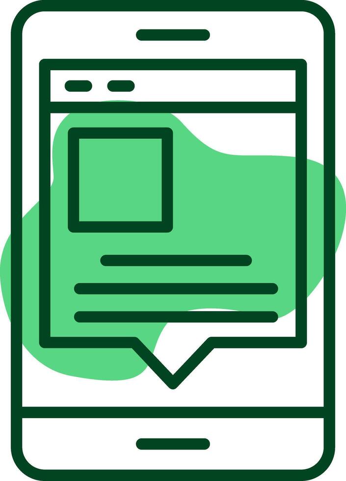 Post Outline Style Icon vector