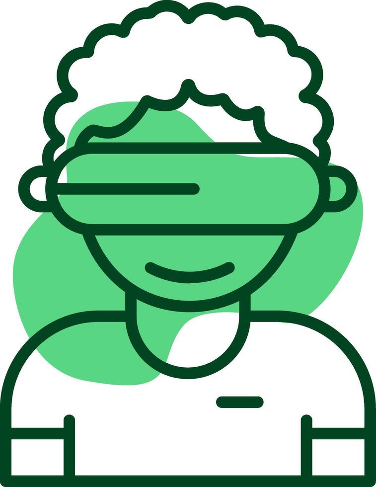 Virtual reality Outline Style Icon vector