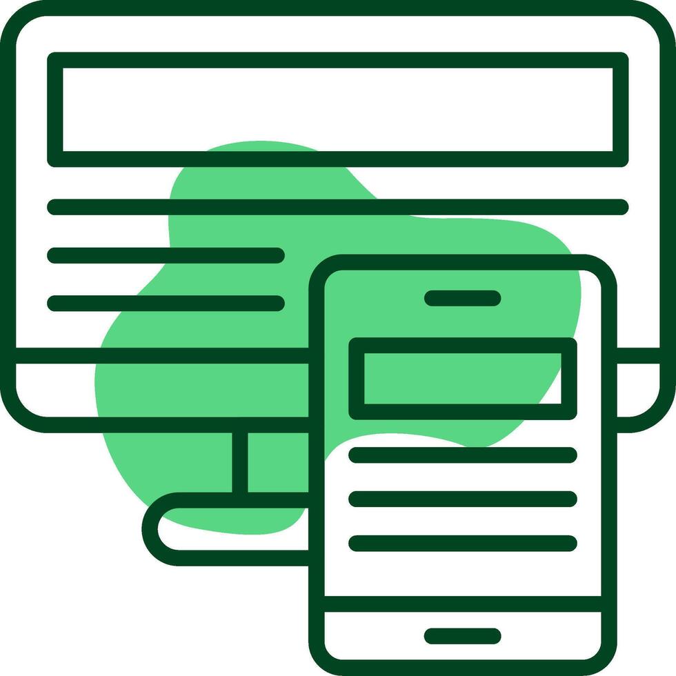 Responsive design Outline Style Icon vector