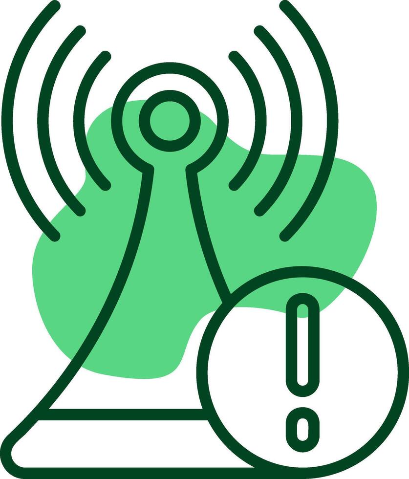 Connection lost Outline Style Icon vector