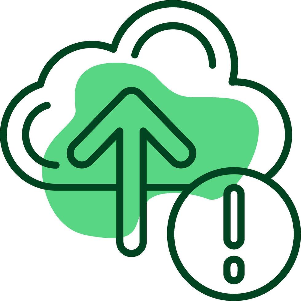 Cloud upload Outline Style Icon vector
