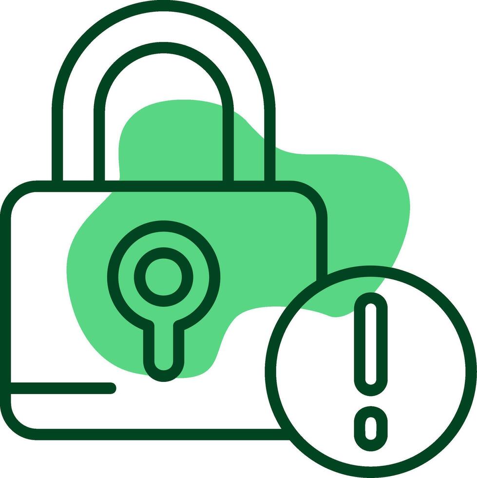 Lock Outline Style Icon vector