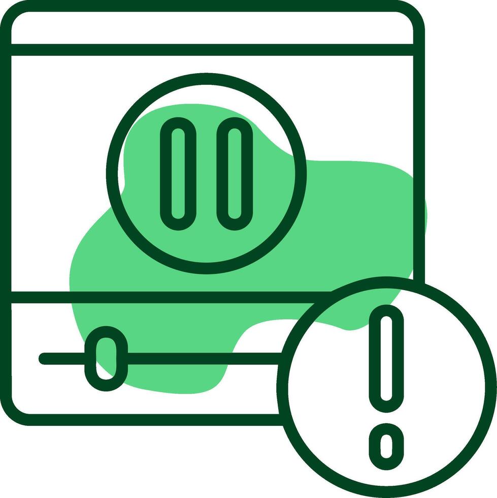 Pause Outline Style Icon vector