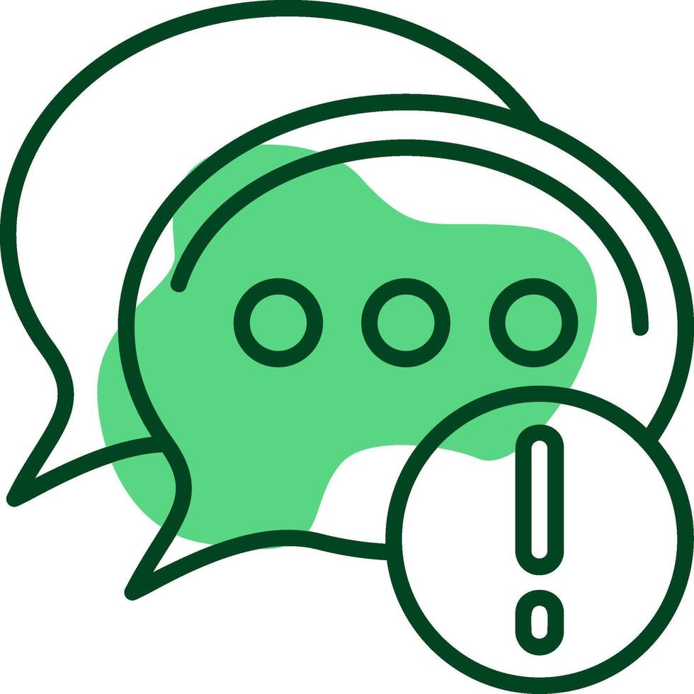 Speech bubble Outline Style Icon vector