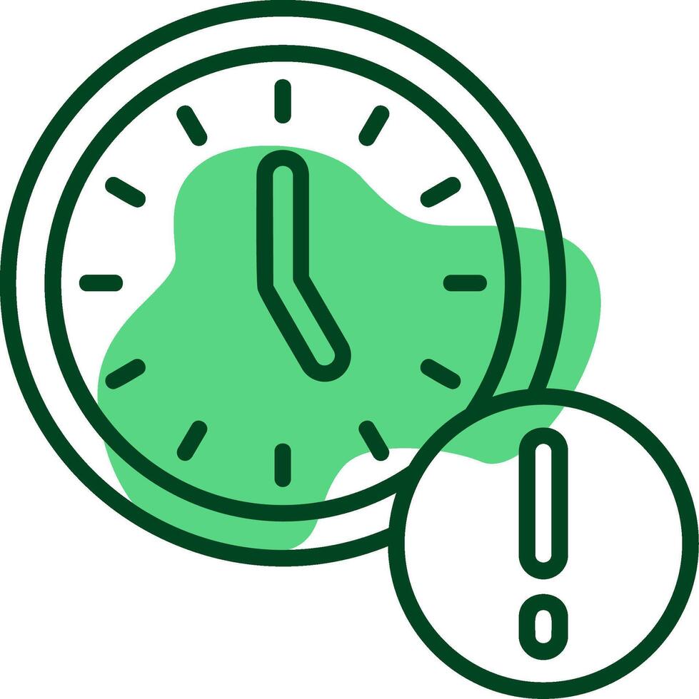 Clock Outline Style Icon vector