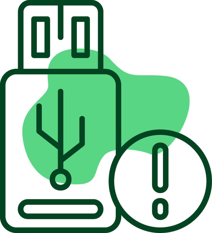USB Outline Style Icon vector