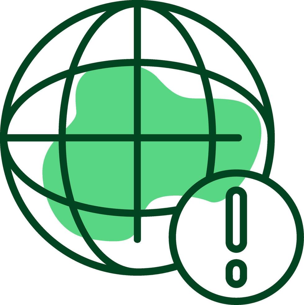 World Outline Style Icon vector