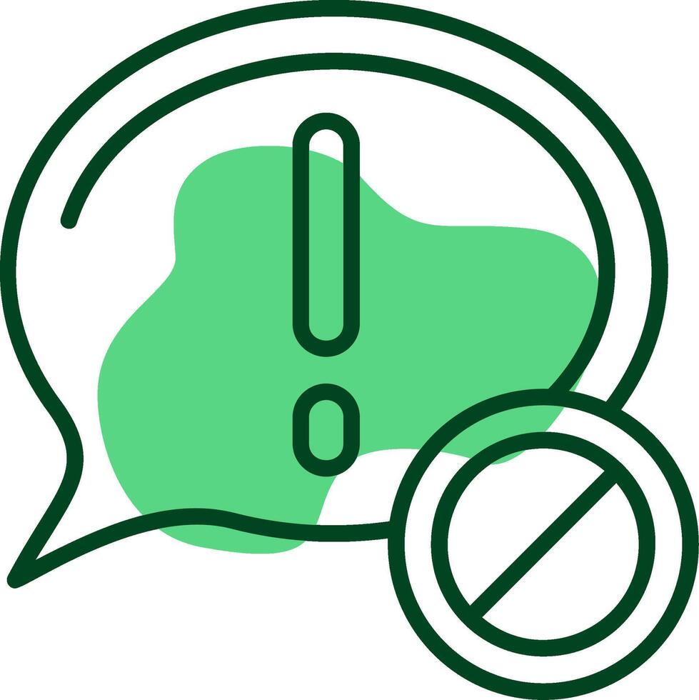 Warning Outline Style Icon vector
