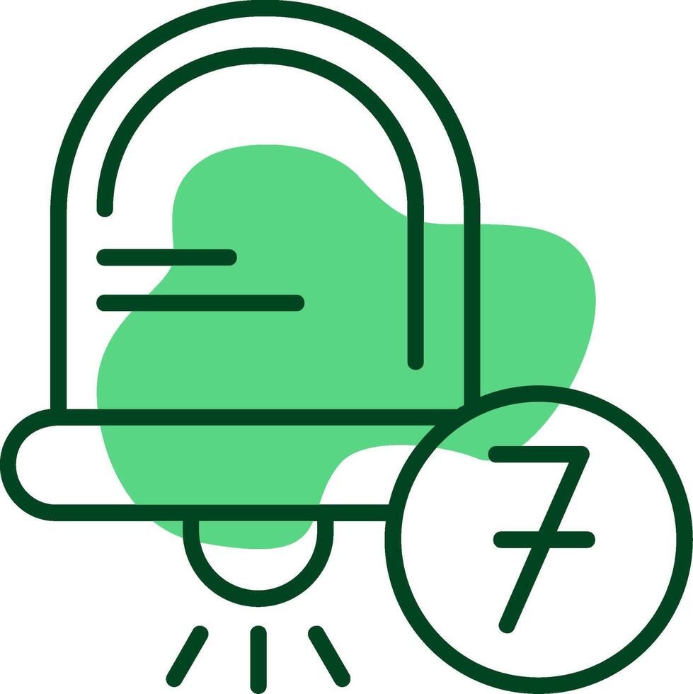 Notification Outline Style Icon vector